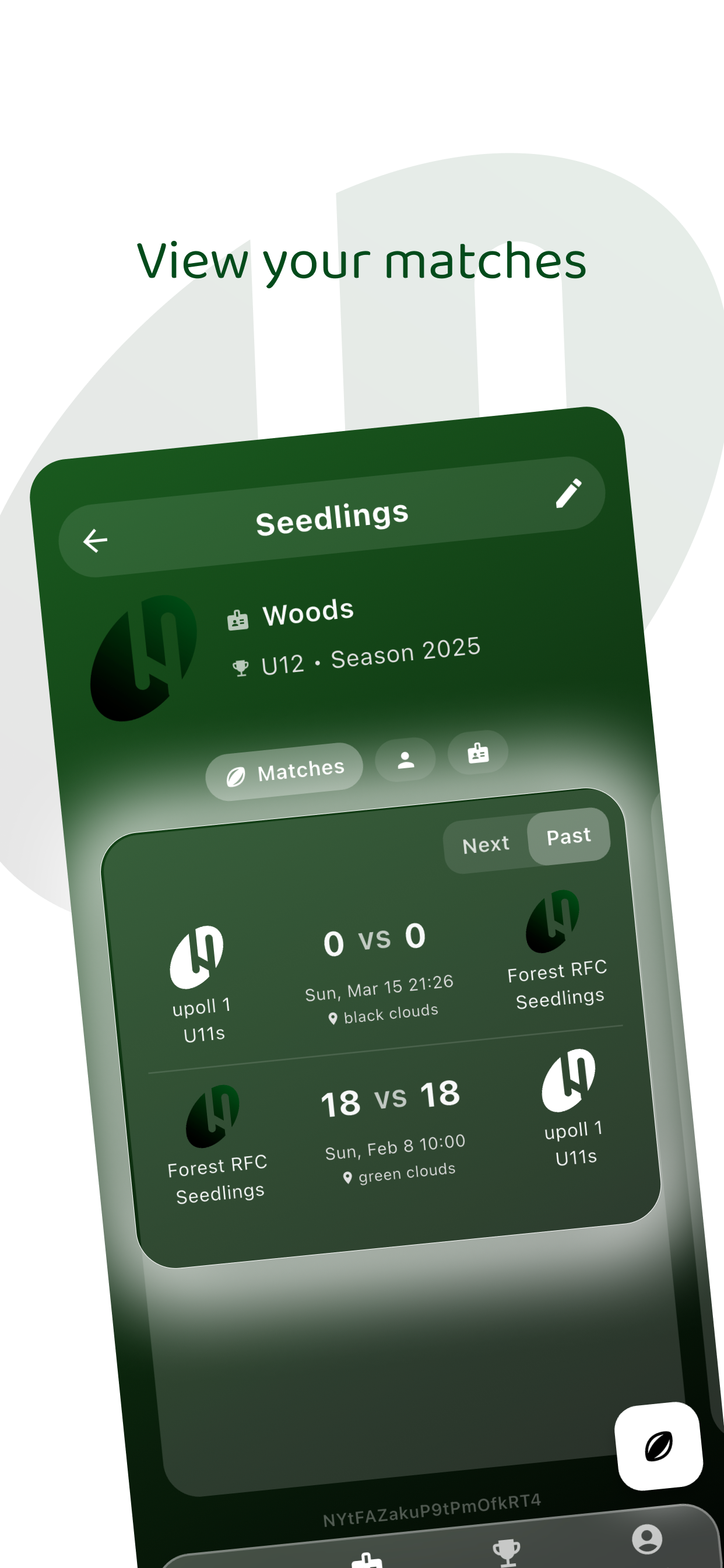 Matches list screenshot